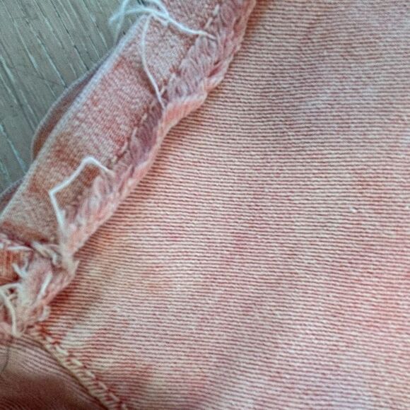 Guess Jeans Shorts Distressed Acid Washed Coral Peach Toddler Size 3T - Picture 4 of 11